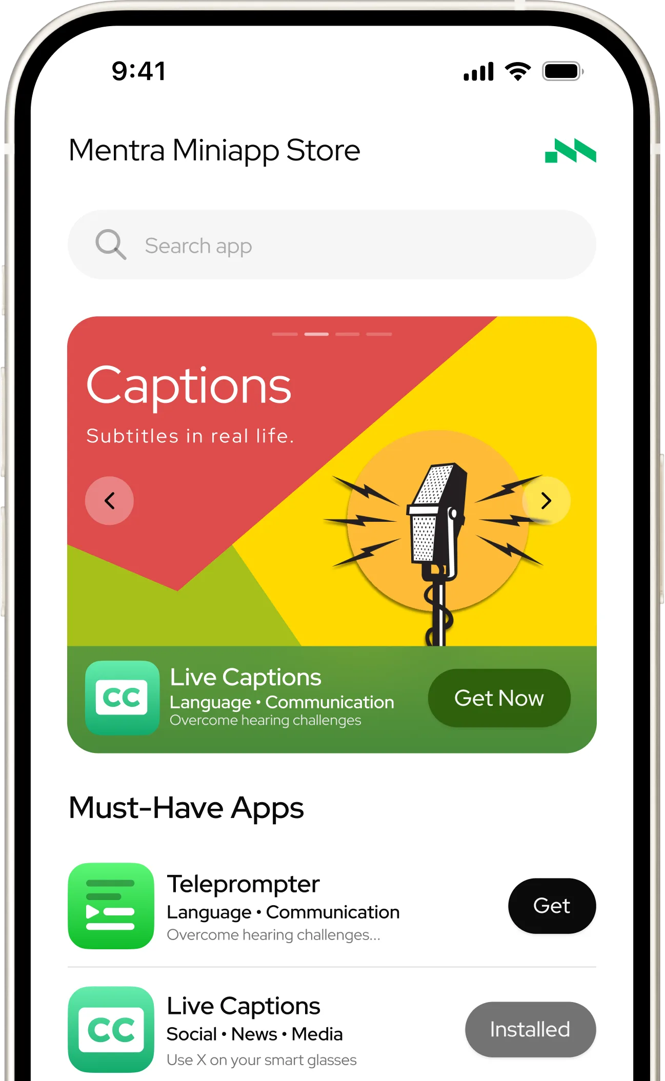 Mentra Miniapp Store