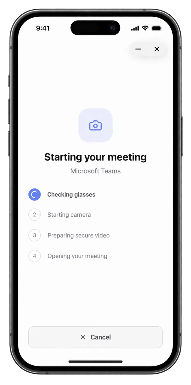 Mentra Call: Connect the glasses