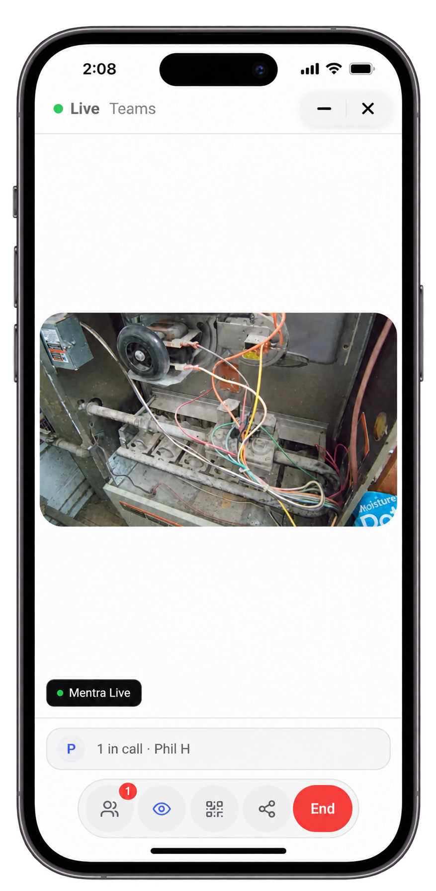 Live point-of-view video call