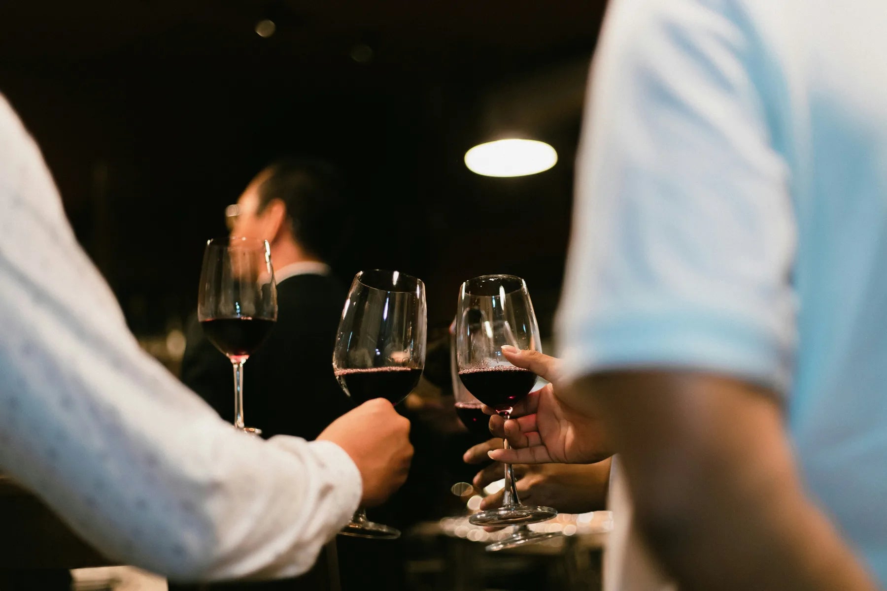 Wine tasting and production workflow in a winery.